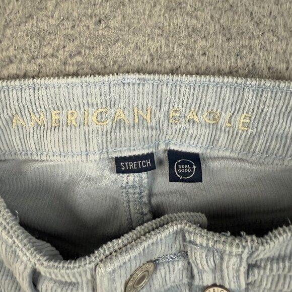 American Eagle Jean Womens 2 Long Blue Stretch Classic Skinny High Rise Corduroy - Picture 4 of 7